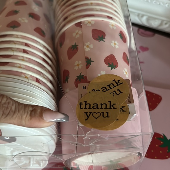 πJames Burke Index Cards, Notebook, & Paper Cups Strawberry Collection π - Picture 7 of 8